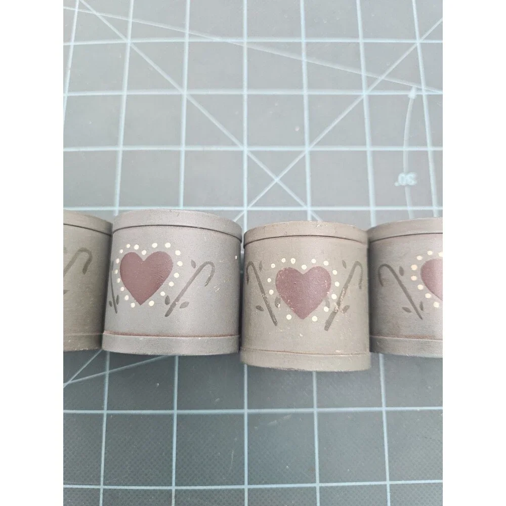 Vintage MCM Audrey Napkin Rings Set of 4 Folk Decor